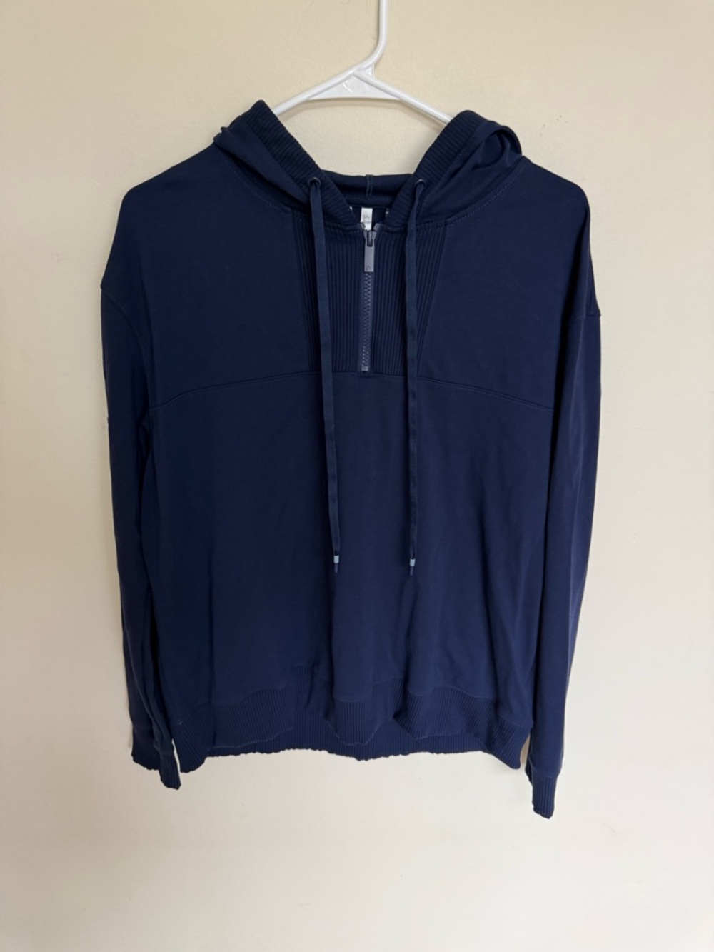 Travis Mathew Women's Horizon Line 1/4 Zip Ponte Hoodie Navy Blue XL